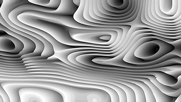 Gris 3d lignes courbes texture ondulation — Photo