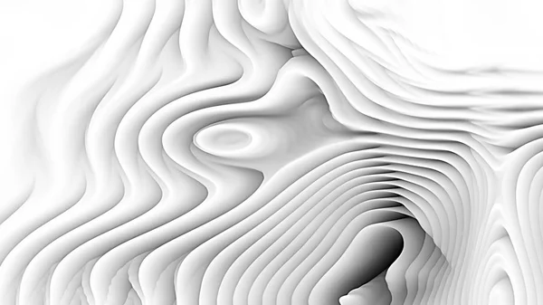 Abstrait gris et blanc courbé lignes ondulation texture fond — Photo