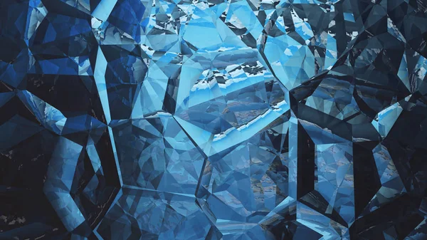 Absztrakt Cool Blue Crystal háttér-kép — Stock Fotó