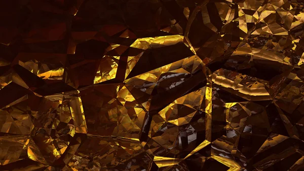 抽象的なクールゴールドクリスタルの背景 — ストック写真