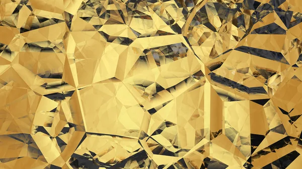 抽象的な金の結晶の背景 — ストック写真