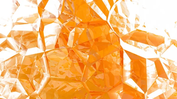 Abstrakte orange und weiße Kristall Hintergrund — Stockfoto