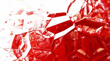 Kırmızı Ve Beyaz Soyut Kristal Arka Plan Görüntüsü