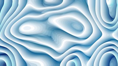 Soyut 3d Mavi ve Beyaz Eğri Çizgiler Doku Arka Plan