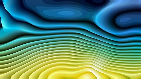 青と黄色の3d曲線リップルテクスチャ — ストック写真