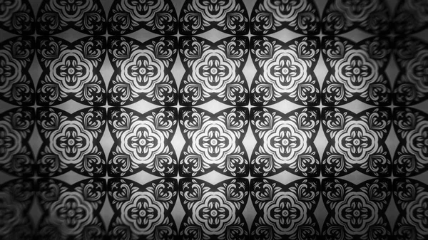 Fekete és szürke virágos dísz háttérkép Pattern design — Stock Fotó