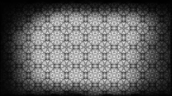 黒と灰色のヴィンテージ装飾パターン壁紙 — ストック写真
