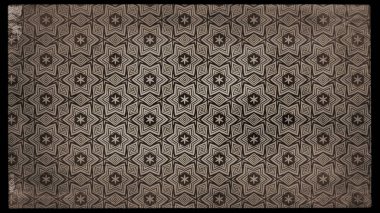 Koyu Kahverengi Vintage Süs Desen Duvar Kağıdı