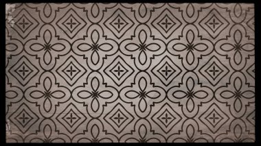 Koyu Kahverengi Vintage Çiçek Duvar Kağıdı Desen