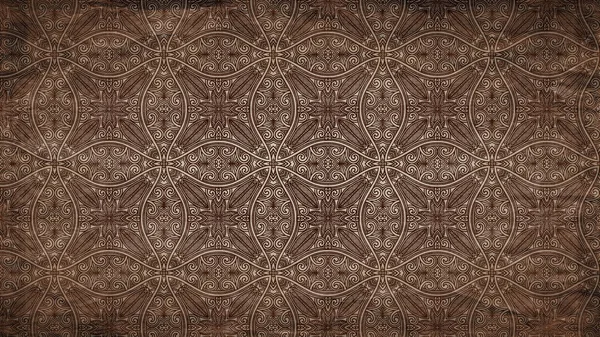 Patrón de fondo de pantalla floral Vintage marrón oscuro — Foto de Stock