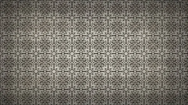 Koyu Kahverengi Vintage Çiçek Desen Duvar Kağıdı