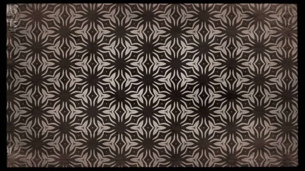 Dark Brown Vintage Decorative Floral Pattern Wallpaper Design — Stock Photo, Image