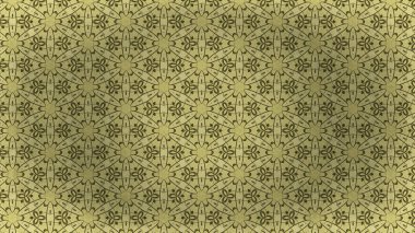 Altın Vintage Çiçek Desen Arka Plan Grafik