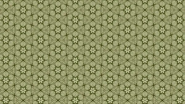 Green and Beige Vintage Floral Pattern Texture Background Template