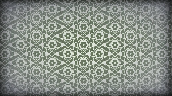 Fondo de patrón floral decorativo vintage verde y gris — Foto de Stock