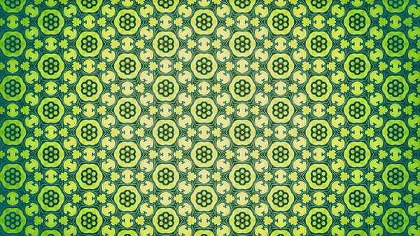 Green and Yellow Flower Wallpaper Pattern