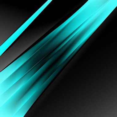 Siyah ve Turkuaz Broşür Tasarım Şablonvektör Grafik