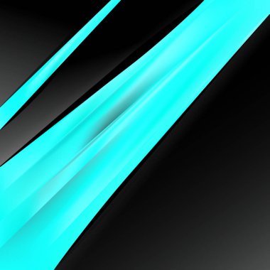 Soyut Siyah ve Turkuaz İş Broşürü Şablon Vektör İllüstrasyon