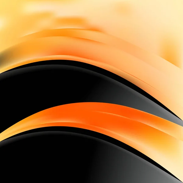 Abstrakte orange und schwarze Welle geschäftlichen Hintergrund — Stockfoto