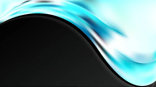 Turquoise Black and White Wave Business Background Image