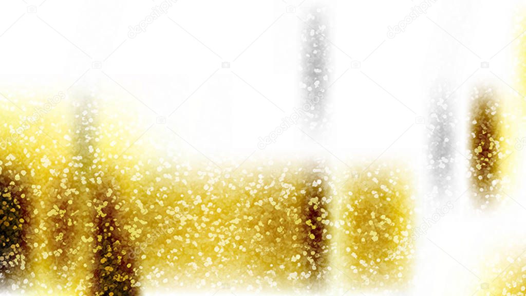 White and Gold Glitter Background