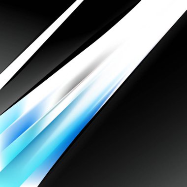 Mavi Siyah Beyaz İş Broşürü Şablon Görüntüsü