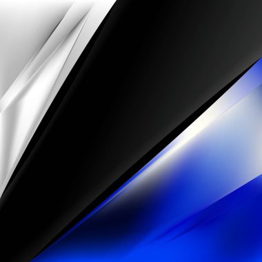 Mavi Siyah Beyaz İş Broşürü Şablonu