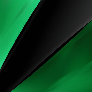 Soyut Yeşil ve Siyah İş Broşürü Şablonu