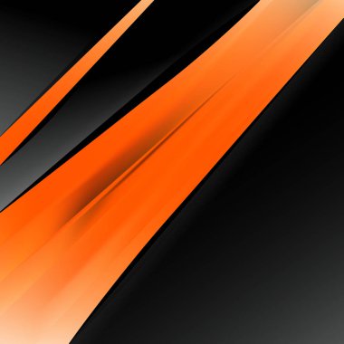 Turuncu ve Siyah İş Broşürü Şablonu