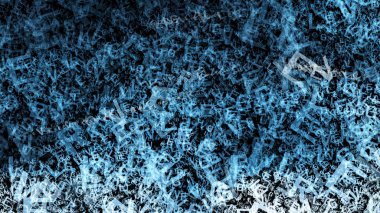 Siyah ve Mavi Alfabe Harfler Doku Resim