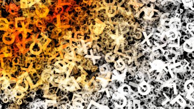 Turuncu Siyah Ve Beyaz Kaos Alfabe Harfler Doku Arka Plan Resmi