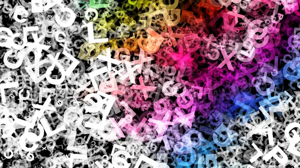 Colorful Scattered Alphabet Letters Texture Background — Stock Photo, Image