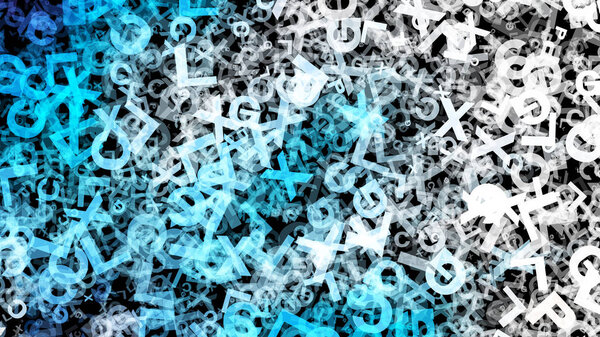 Текстура синих и белых букв
