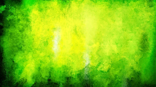 Zielony i żółty akwarela obraz tekstury tła — Zdjęcie stockowe
