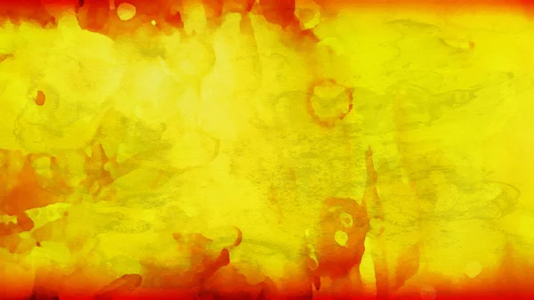 赤と黄色の水彩画の背景テクスチャ — ストック写真