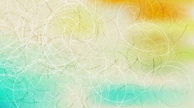 Yeşil Desen Sarı Arka Plan