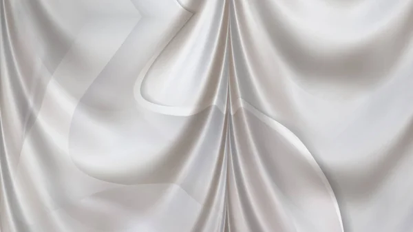 Weiße Seide Satin Hintergrund Schön Elegant Illustration Grafik Design — Stockfoto
