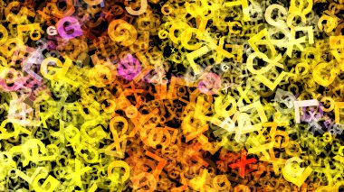 Sarı Fraktal Sanat organizma arka plan güzel zarif Illüstrasyon grafik sanat tasarım