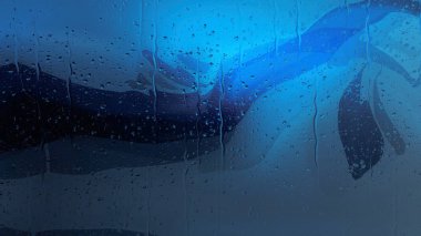 Mavi su gökyüzü arka plan güzel zarif Illüstrasyon grafik sanat tasarım