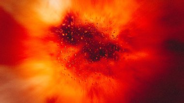 Kırmızı jeolojik fenomen turuncu arka plan güzel zarif Illüstrasyon grafik sanat tasarım