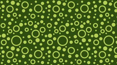 Koyu Yeşil Dikişli Rastgele Daireler Desen Arka Plan