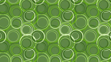 Yeşil Geometrik Daire Deseni