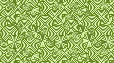 Yeşil Dikişsiz Örtüşen Eşmerkezli Daireler Arka Plan Desen Vektör Grafiği