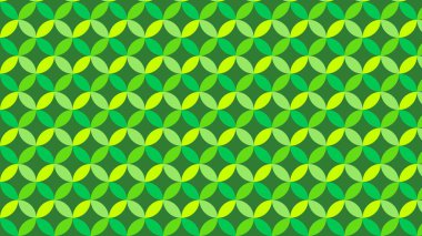 Yeşil Çakışan Daireler Deseni