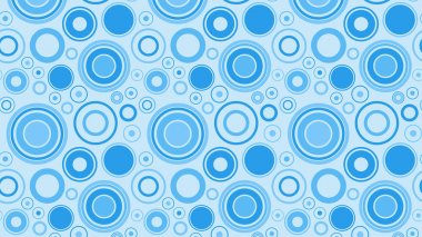 Açık Mavi Rastgele Daireler Desen Tasarımı