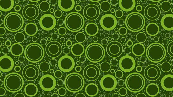 Vert foncé sans couture aléatoire cercle motif fond conception — Image vectorielle