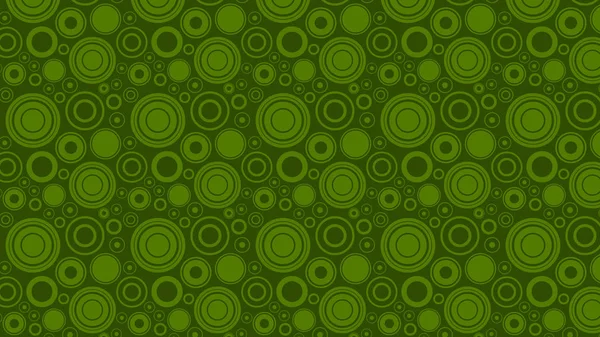 Dark Green Random Circles Background Pattern — Stock Vector