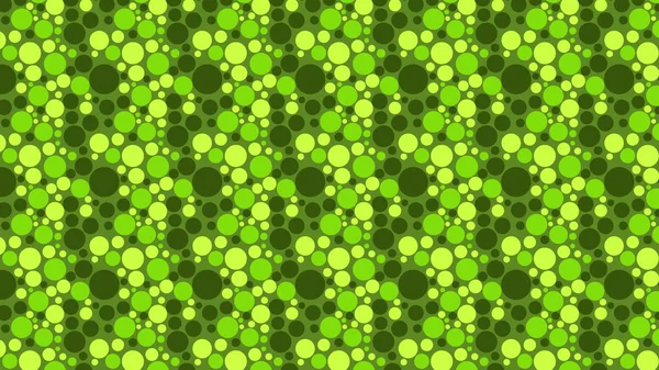 녹색 원활한 임의의 원 점 배경 패턴 — 스톡 벡터