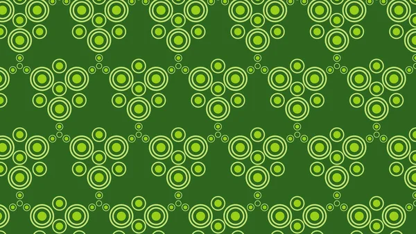 รูปแบบวงกลมเรขาคณิตสีเขียว — ภาพเวกเตอร์สต็อก