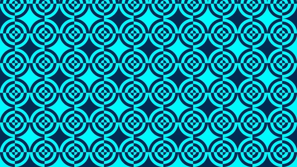 Blue Seamless Quarter Circles Background Pattern